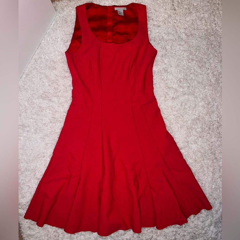 A line/Flared Pleated Sleeveless Dress